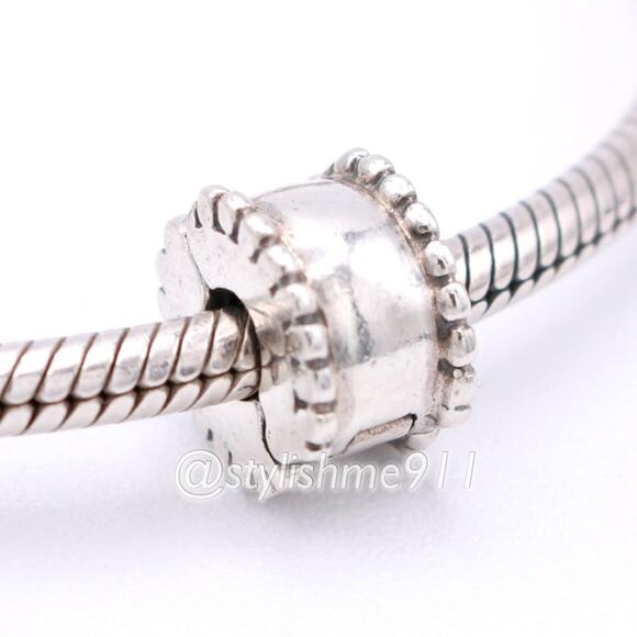 One Authentic PANDORA Beveled Clip - Picture 2 of 10